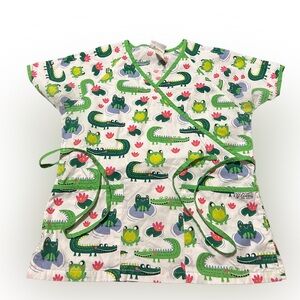 Y2K UA Scrubs Frog Scrub Top